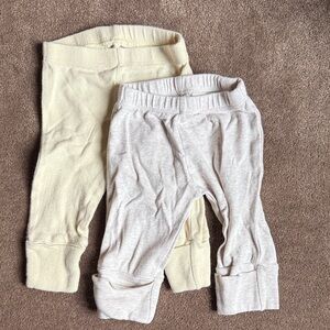 Kids Leggings Set - Cream and Gray